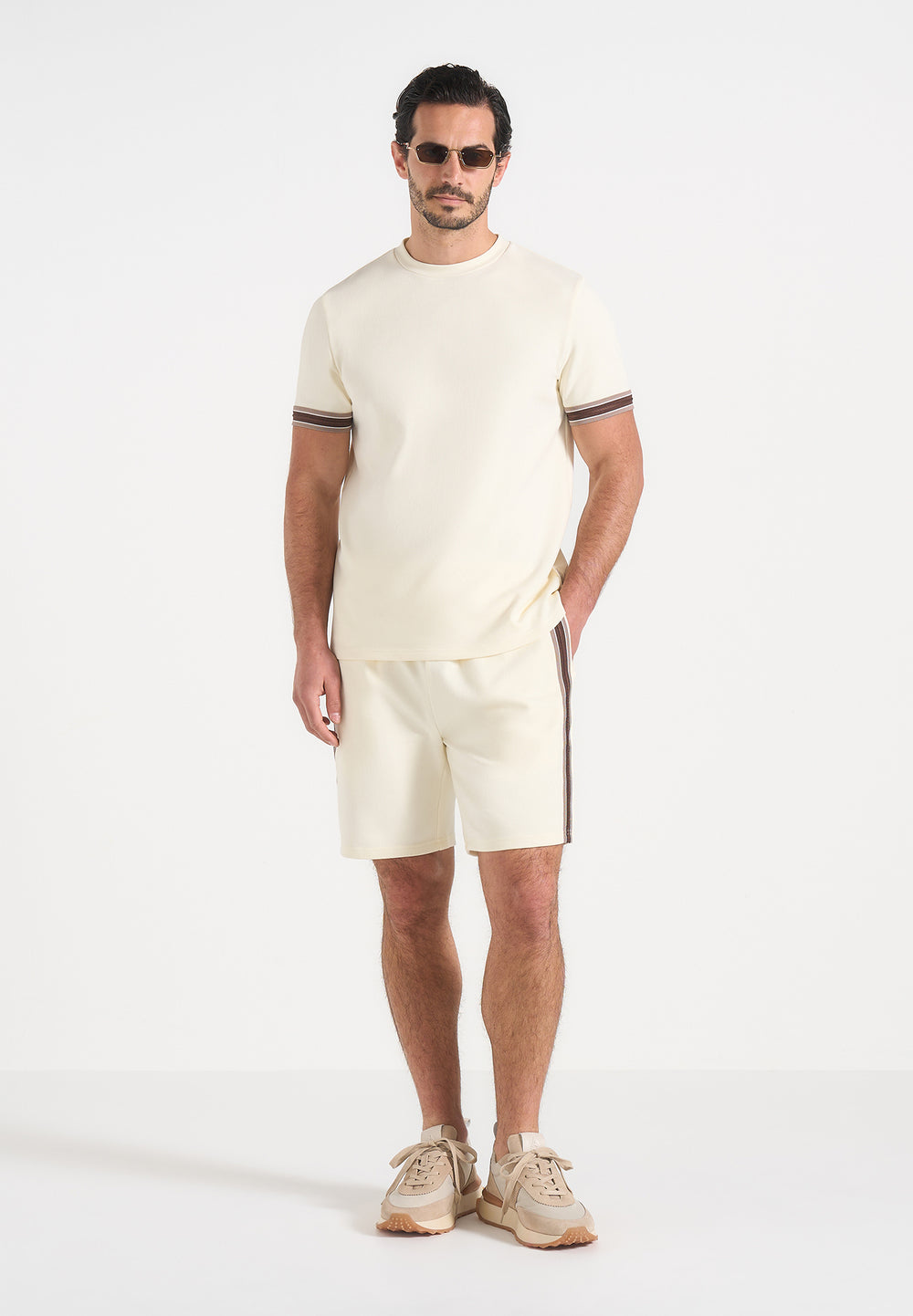 Signature cotton T-Shirt in cream
